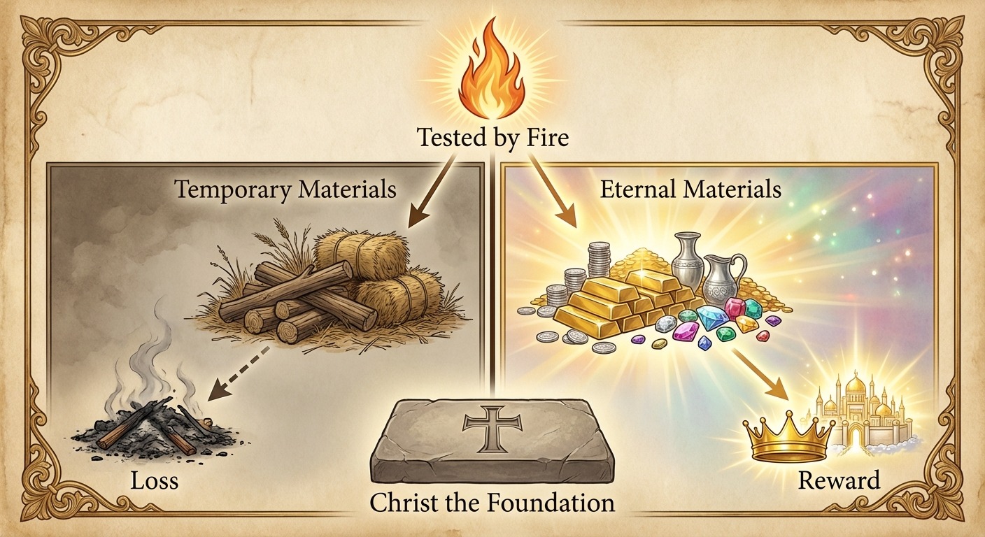 Contrast of Building Materials: Temporary vs. Eternal
