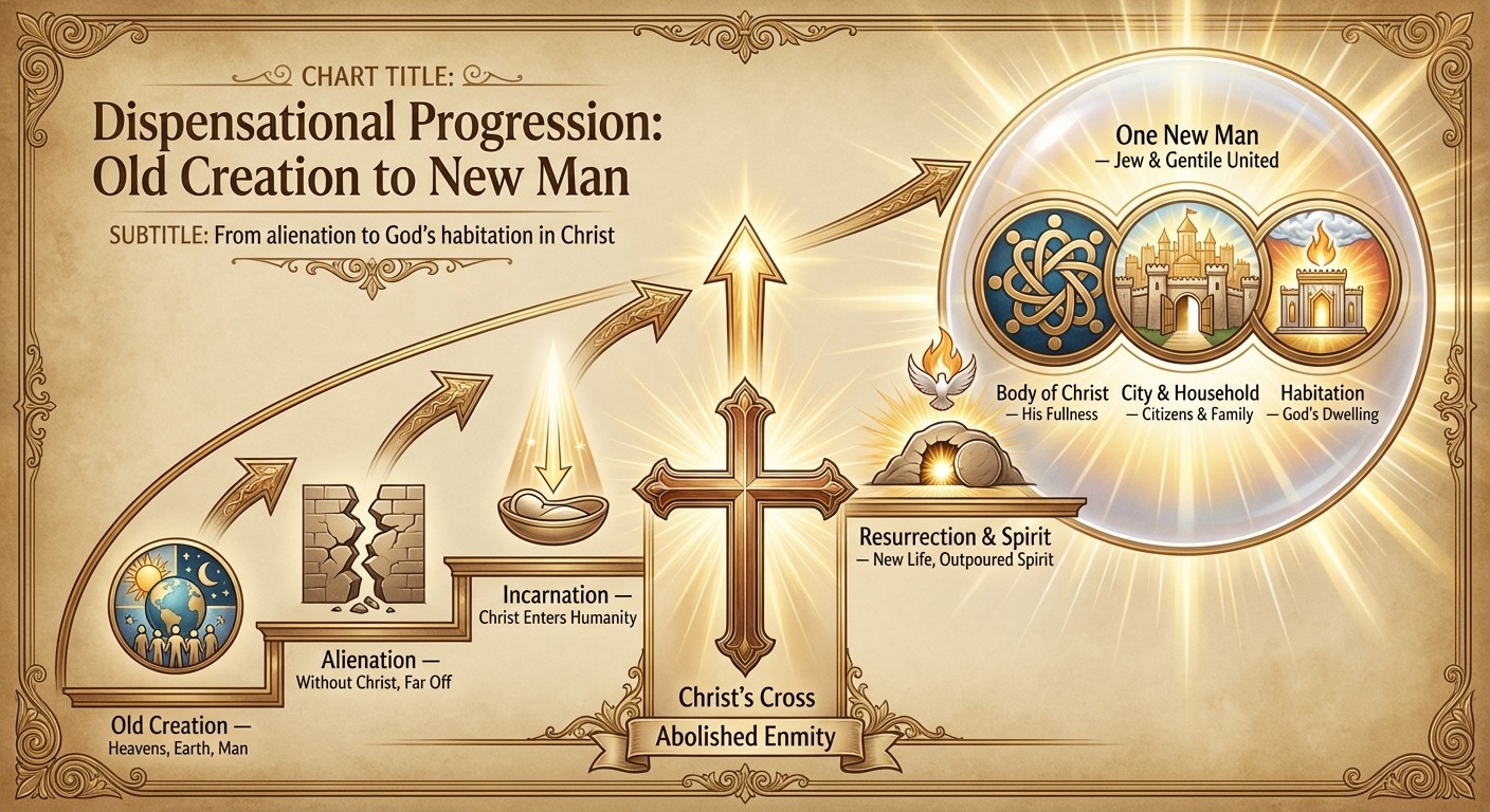 Dispensational Progression: Old Creation to New Man