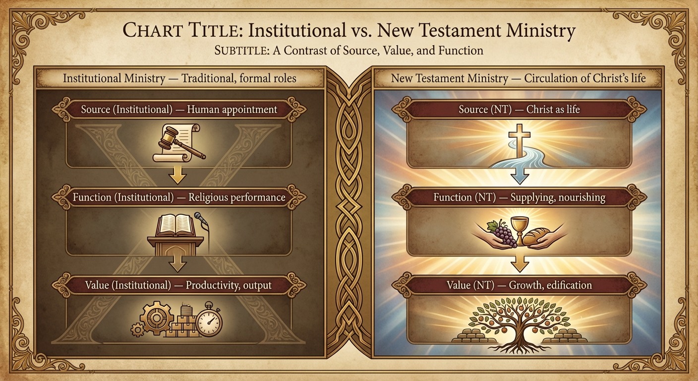 Institutional vs. New Testament Ministry