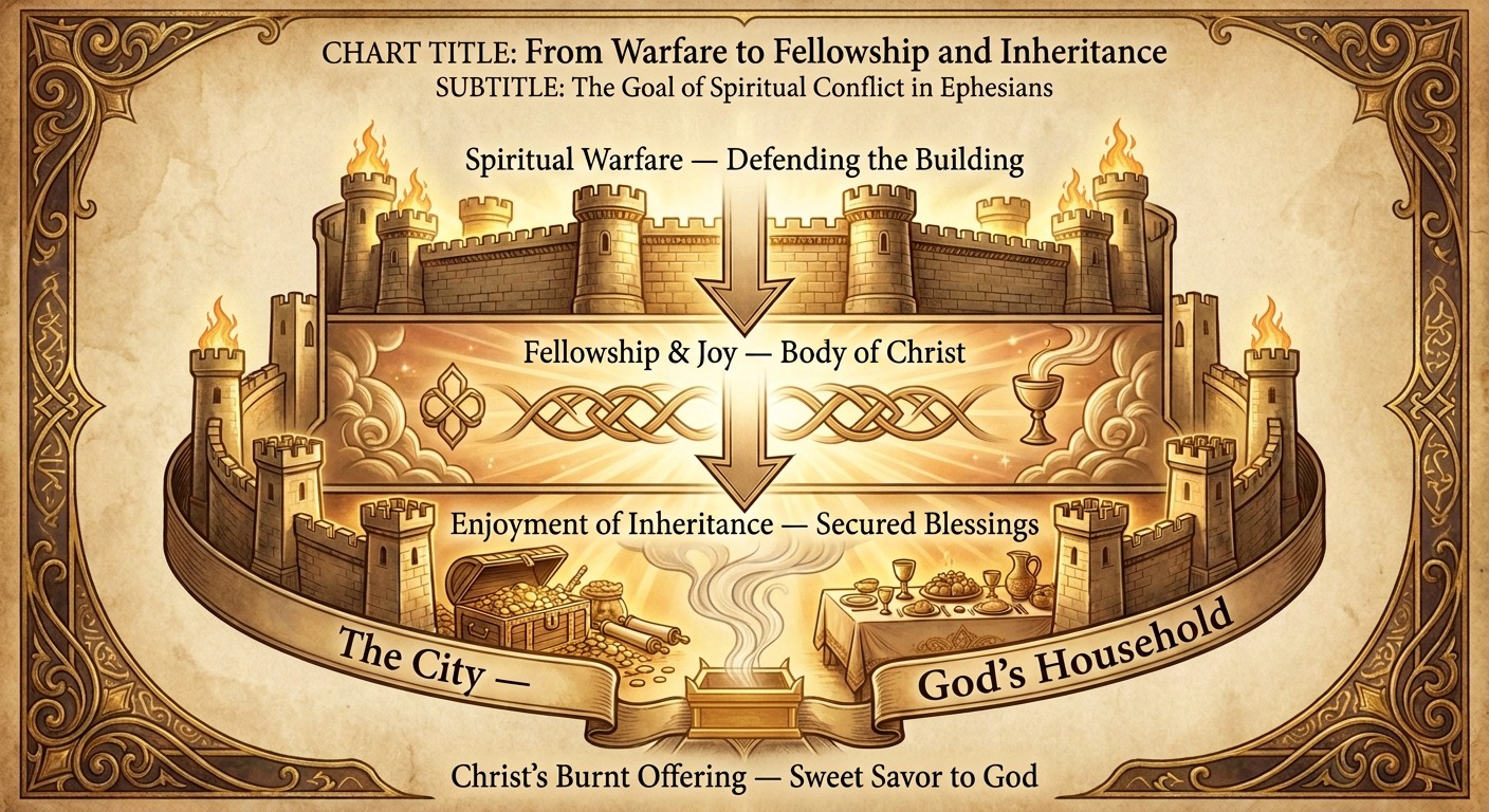 From Warfare to Fellowship and Inheritance