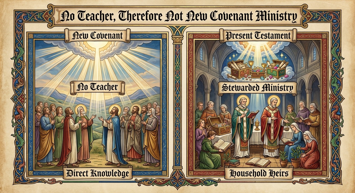 No Teacher, Therefore Not New Covenant Ministry