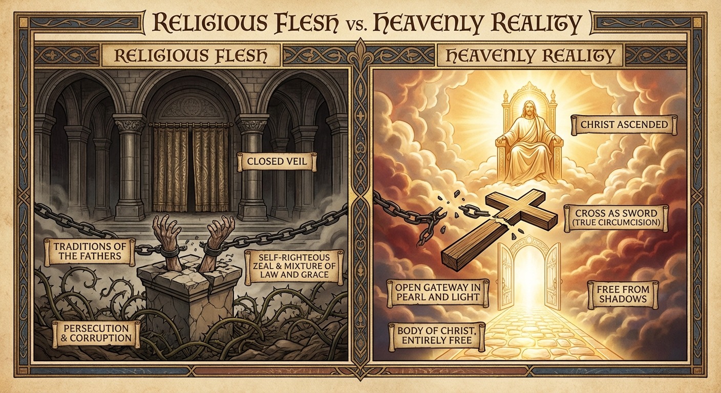 Religious Flesh vs. Heavenly Reality